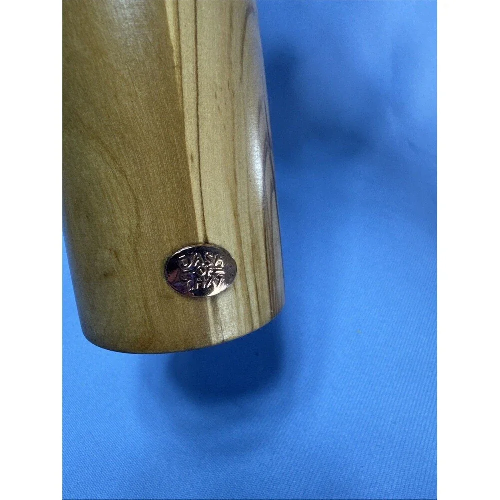 Dash of That Wooden Tall Pepper Mill 9”   Wood Grain Metal Hardware Accents